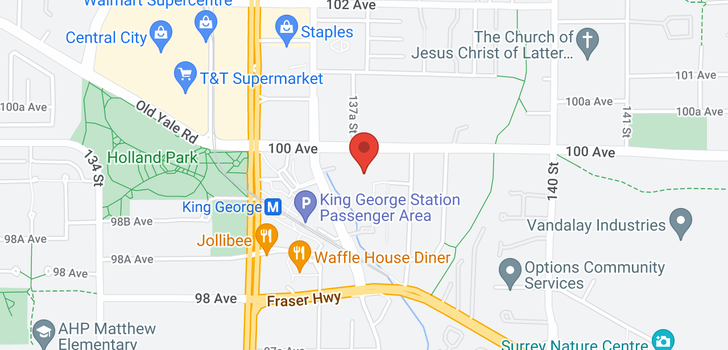 map of 1801 13750 100 AVENUE